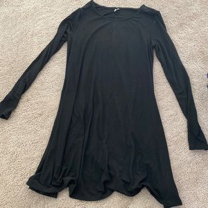 Old navy medium long sleeve swing dress black soft